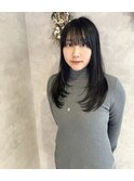 縮毛矯正と相性抜群の顔まわりレイヤー