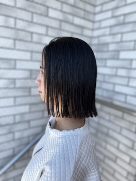 ピュア ハーツ 西尾店(Pure Hearts) 黒髪/ボブルフ/ネビージュ/小顔/ワンレン/西尾/髪質改善/前髪