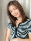 ミルクティーアッシュ艶感エアーストレートY戸田公園30代40代