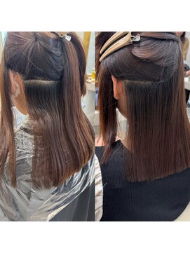 シンズ 銀座(sins) 襟足の強い癖にsins式髪質改善酸性ストレート[30代40代50代60代]