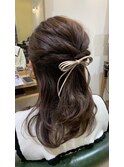 ハーフアップヘアセット