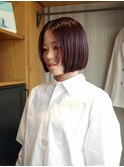 【倉畑果歩】ブリーチなしカラー◎チェリーレッド×ボブ