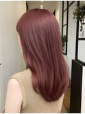 ★20代30代/ローズブラウン/秋カラー/ミディアムレイヤー/小顔