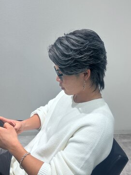 ジェントル(GENTLE) メンズハイライトメッシュセンターパート