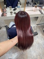 ブレンド 渋谷(BLend)&nbsp;ホワイトグレージュミニウルフデジタルパーマチェリーブラウン