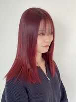 コト 福井大和田店(coto) 福井/大和田/ブリーチ/ダブルカラー/レッド/暖色系カラー