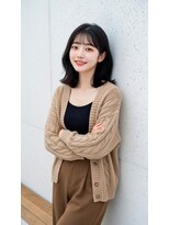 コートフィールエー(CO_T feel.a)&nbsp;艶髪で差がつく！暗髪グレージュ×うるおい外ハネミディ