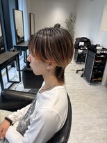 リード 渋谷店(REEED) 【琉星:ブリーチ縮毛矯正】シースルーマッシュウルフ