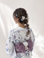 ウィールール 札幌店(WE RULE)&nbsp;くびれ編みおろし×大人可愛い浴衣ヘア