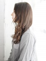 ヘアメイク ナル(hair make nalu)&nbsp;透け感グレージュのミックスカールスタイル