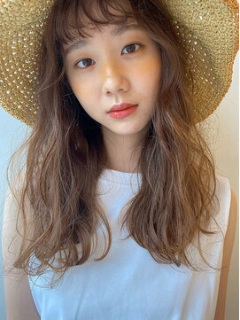 ラパンセ ブルー(LA PENSEE BLEU) 【LA PENSEE BLEU】ラフウェーブ　シースルーバング　ベージュ