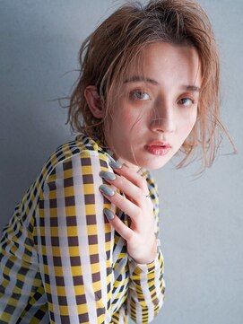 カンナ(Canna) Aラインボブ/ハイトーンパーマ/カーキグレージュ/髪質改善/30代