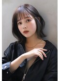【Blanc】暗髪プラチナベージュ　外ハネ　インナーカラー　ボブ