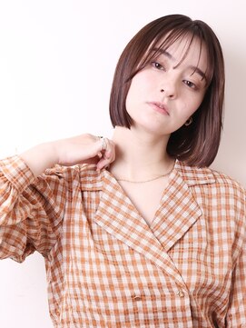 ヨファ ヘアー 芦屋店(YOFA hair) 大人ガーリーチョコレートモードストレートボブ0601