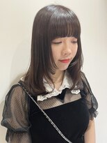 ウクラ バイ レシッド 池袋(uchla by rcid) 顔周りレイヤーカット姫カットワンカール艶髪シアーベージュ前髪