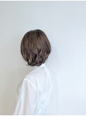【Gluck hair design】オリーブベージュ×ミディアムボブ