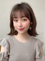 ラルユー 金山(LallYou)&nbsp;黒髪/グレーベージュ/レイヤーロング/前髪パーマ
