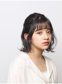 カジュアルハーフアップ