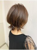 シースルーネオウルフ×ハイライトボブウルフ　ウルフカット