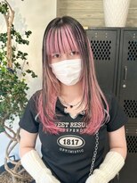 ヲタク(wotaku.)&nbsp;インナーカラーフェイスフレーミングイヤリングカラーブリーチ