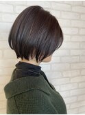 20代30代大人可愛い小顔ショートボブ前下がりショートハイライト