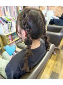 ツイン　ツインテール　ロングアレンジ　ロングヘアアレンジ