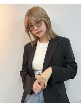 アル 心斎橋(alu) ショートボブ/オリーブグレー/小顔に見せるヘア