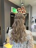 お呼ばれアレンジ　4000円☆#小倉美容室#編みおろし#ローポニー