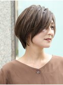 30代40代50代大人ショート白髪ぼかしハイライト根元パーマ