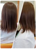 毛先軽めミディアムボブ×切りっぱねが可愛いい☆