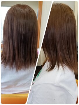 クリア 美容室 毛先軽めミディアムボブ×切りっぱねが可愛いい☆