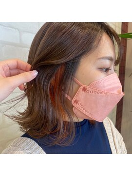 ビスイル 秋葉原店(Vis ill) ブリーチダブルカラーアプリコットオレンジ韓国