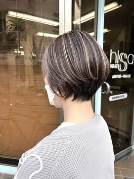 ヘアアートヒサ(HAIR ART hisa) 「RYOKO」304050代 大人ハンサムショート×エアリーカラー
