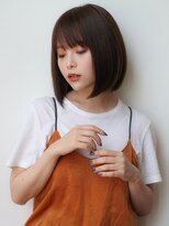 マイラ 銀座(myla)&nbsp;小顔ミニ外ハネボブイメチェンワイドバング美髪ホワイトブロンド