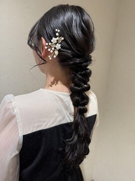 スーリール 春日千歳町店(Sourire) 編み下ろしヘアアレンジ