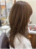 絶壁解消/ひし形/大人可愛い/斜めバング/40代/ミセスヘア22A