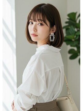 フルショウ 栄店(FURUSHO) 内巻きゆふるわボブ/ナチュラルボブ/小顔みせヘア/小顔カット