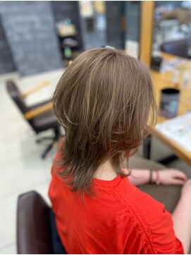 ラウル(Laulu) くびれヘア/アプリコットオレンジ/ハイライトカラー/佐倉