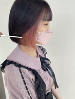 シェル 津山の手店(shel)&nbsp;20代30代透明感インナーカラーピンク×くびれヘア