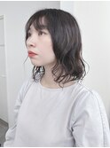 ＊ゆるふわパーマボブウェーブニュアンスパーマ大人ボブパーマ