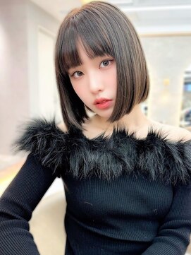 ロンド エメ 柏(Lond aimer) 韓国柏顔まわり髪質改善縮毛矯正暗めカラーボブくびれレイヤー柏