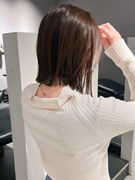 ヘアーエスクールシーユー 枚方T-SITE店(hair S.COEUR×Cu) 丸くないボブ/切りっぱなしボブ/大阪枚方美容室