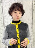 ショートボブ/ニュアンスカラー/大人ガーリー/パーマ ［銀座］