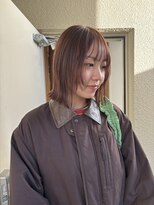 ラミエ バイ メルト 吉祥寺(lamie by melt) 小川/ブリーチなしwカラーオレンジベージュレイヤーボブ吉祥寺