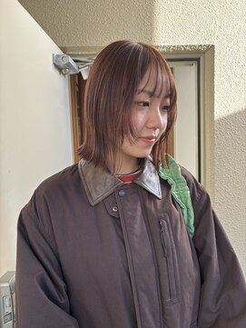 ラミエ バイ メルト 吉祥寺(lamie by melt) 小川/ブリーチなしwカラーオレンジベージュレイヤーボブ吉祥寺