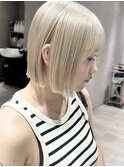 ホワイトミルクティーミニボブ