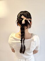 ケークリエイティブコード(K creative COrDE) ナチュラルリボン編みおろしアレンジ