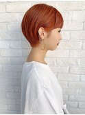 【LA PENSEE】マニッシュエッジショート オレンジ 小顔 個性的