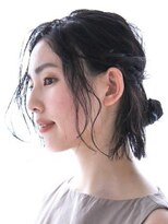 アース 三軒茶屋店(HAIR&MAKE EARTH) 三軒茶屋_ミディアム_黒髪_アレンジ_ラフ_ブラック_ナチュラル_