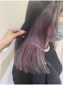 透明感!ムラサキのインナーカラー